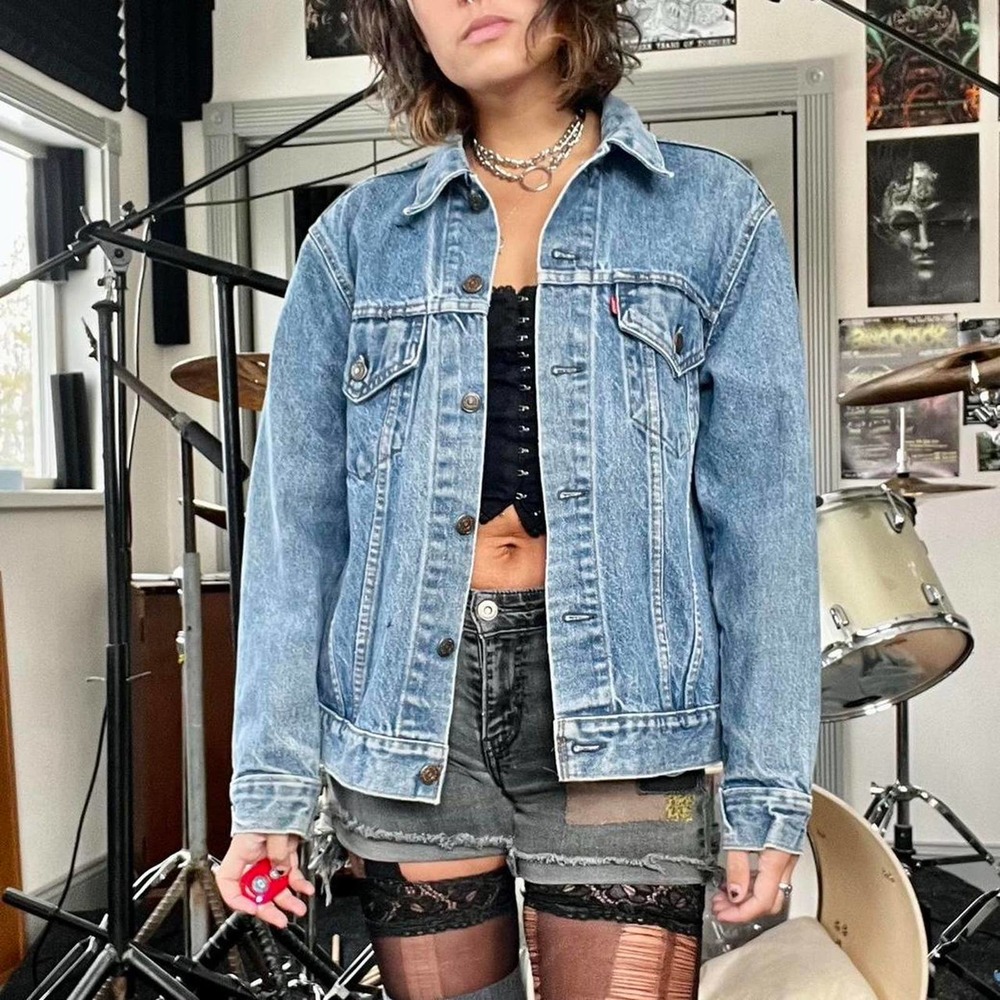 Vintage denim harley davidson jacket